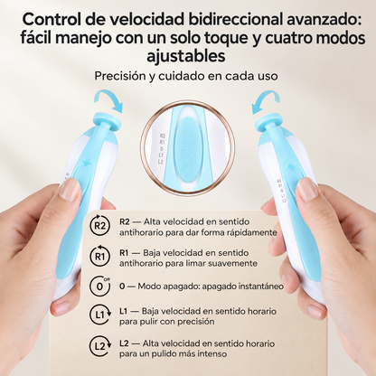 Rorro Cortaúñas Eléctrico Seguro para Bebé